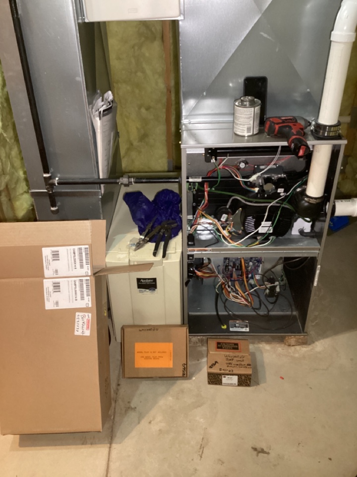 Repairing a furnace in a Franklin, WI home